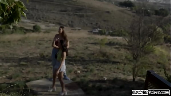 Perv guide lures two stepsisters in a celebs house to fuck